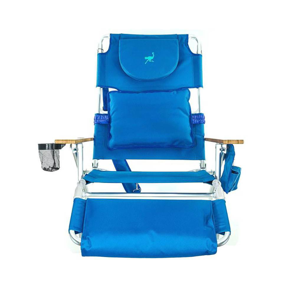 Ostrich Reclining Aluminum Beach Chair - Blue