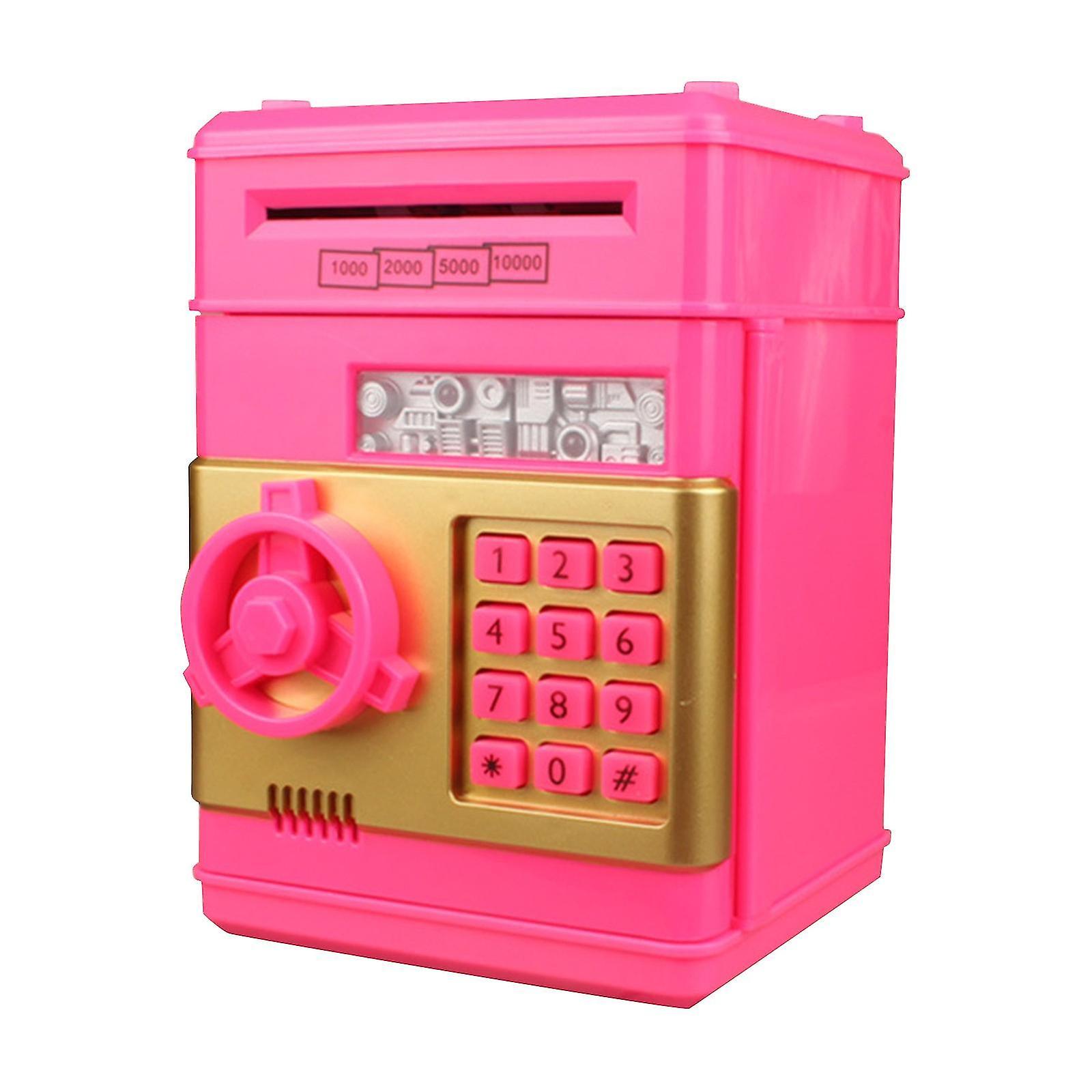 Atm Piggy Bank Mini Electronic Password Money Box Safety Chewing Cash Coins Saving Box Automatic Deposit Banknote Kids Toys Gift
