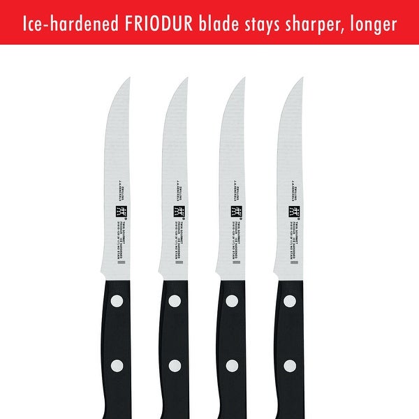 ZWILLING TWIN Gourmet Steak Knives Set of 4 - Stainless Steel - 4-pc