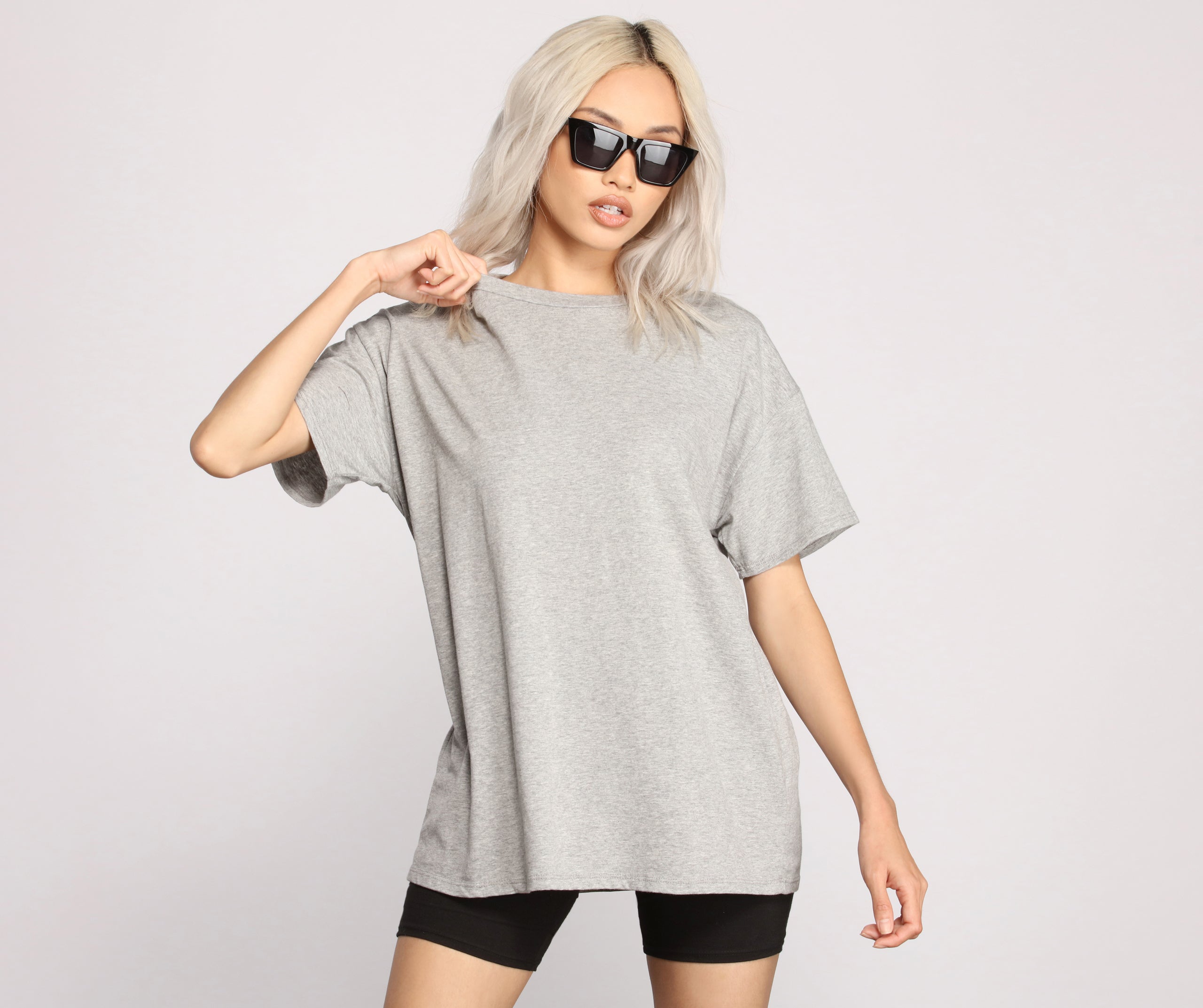 Essential Casual Oversize Basic Tee Shirt