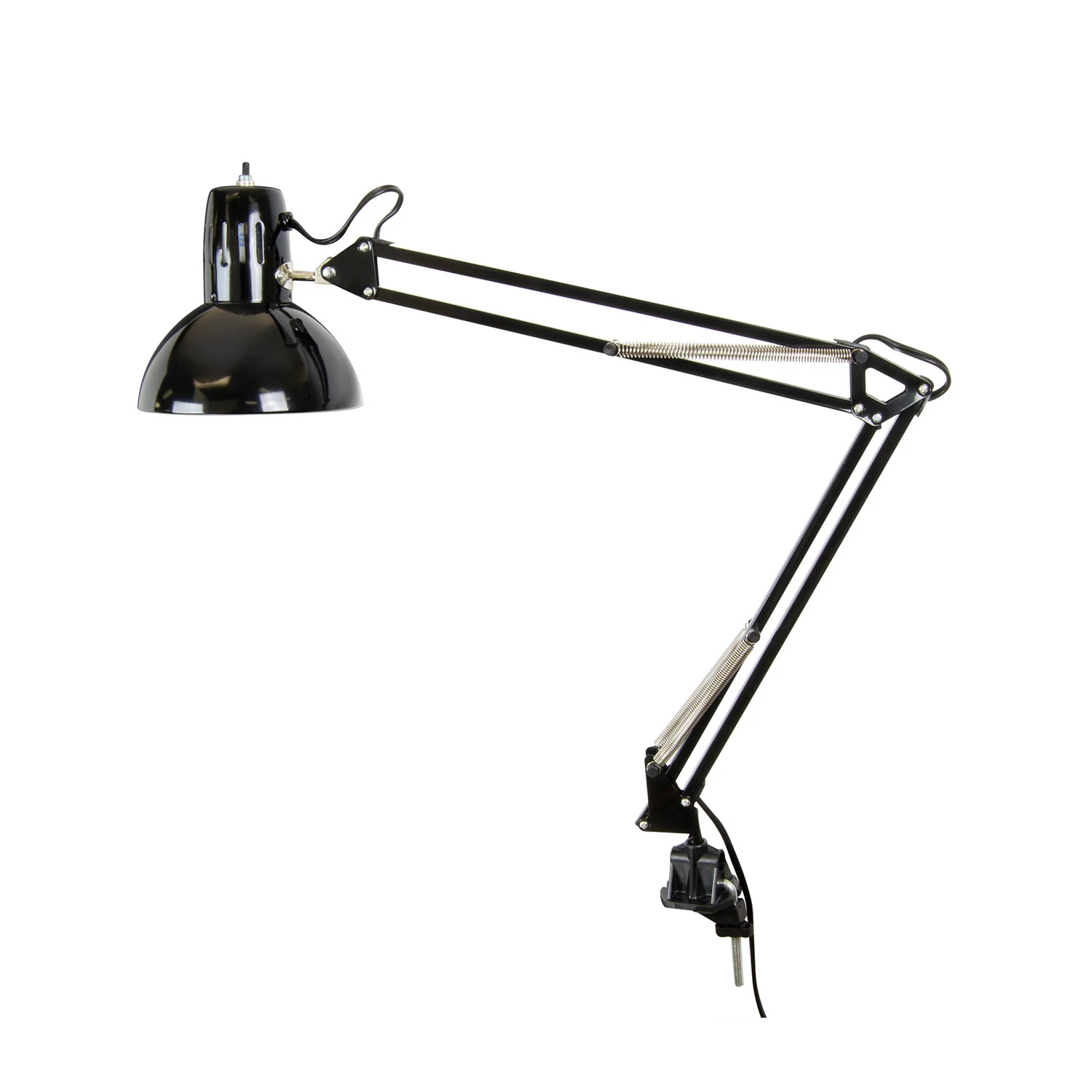 Studio Designs Swing Arm Lamp with 13-watt CFL Bulb， Black