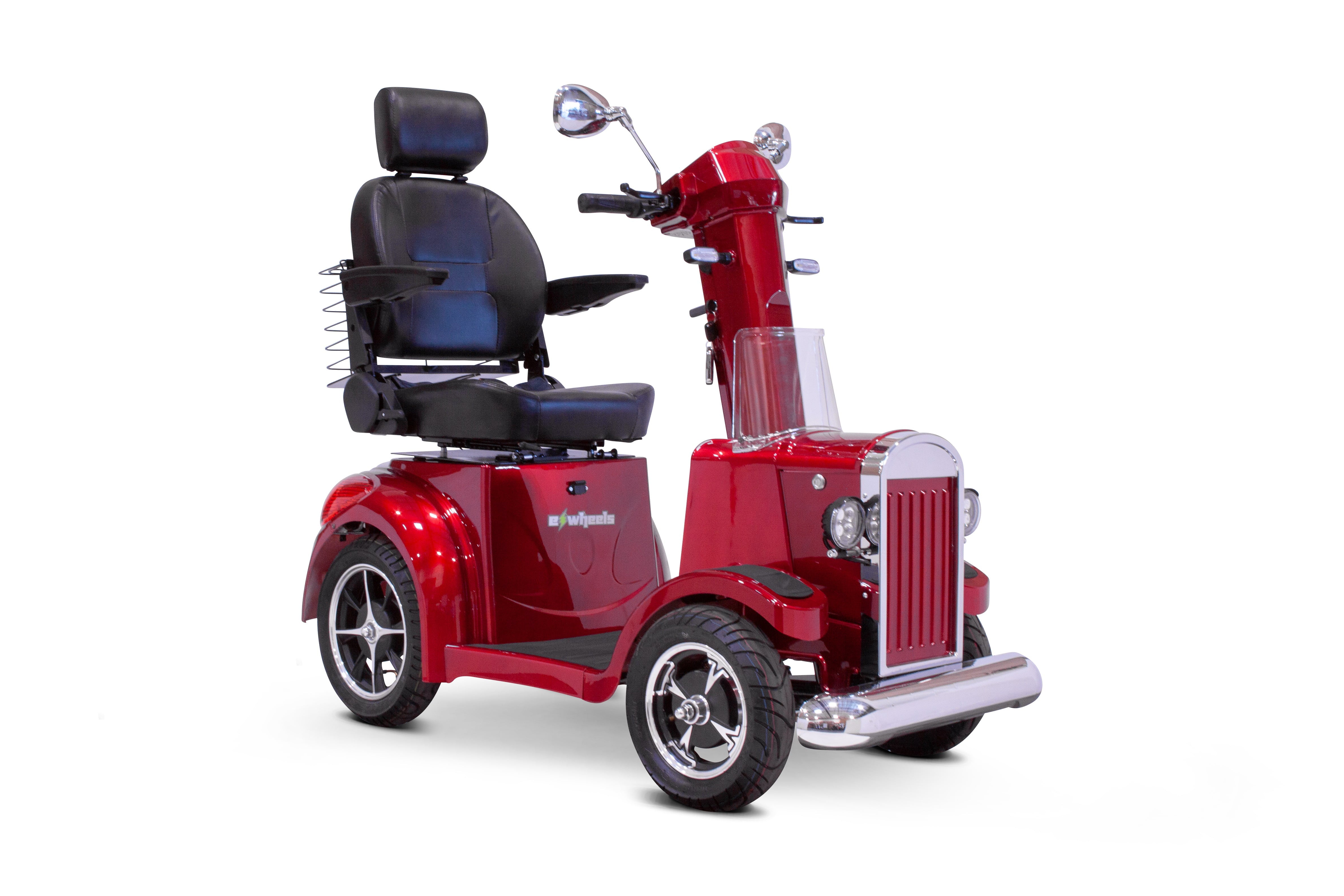 EWheels EW-VINTAGE 4-Wheel Mobility Scooter - RED