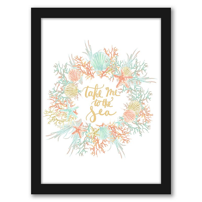 Americanflat Take Me To The Sea Framed Wall Art
