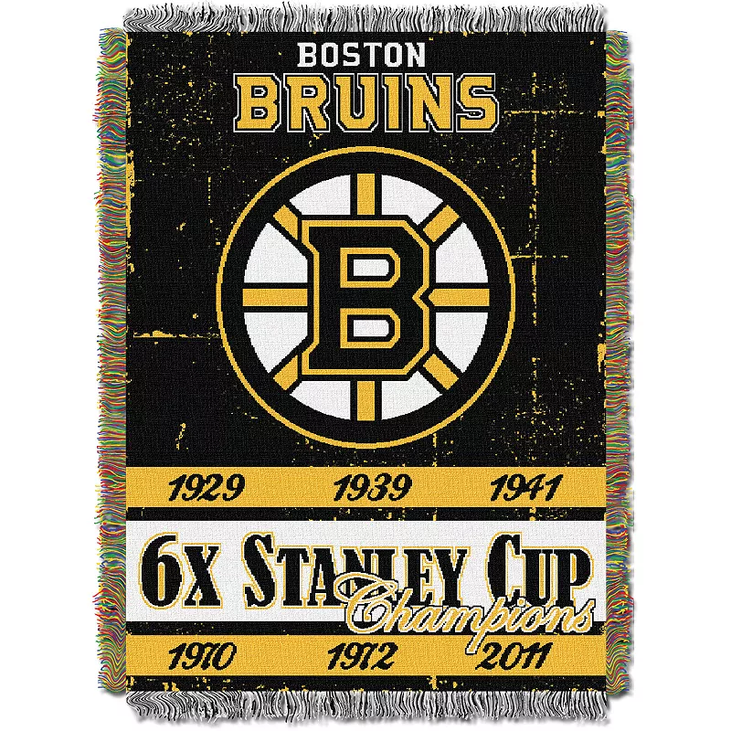 Boston Bruins Commemorative Series Throw Blanket