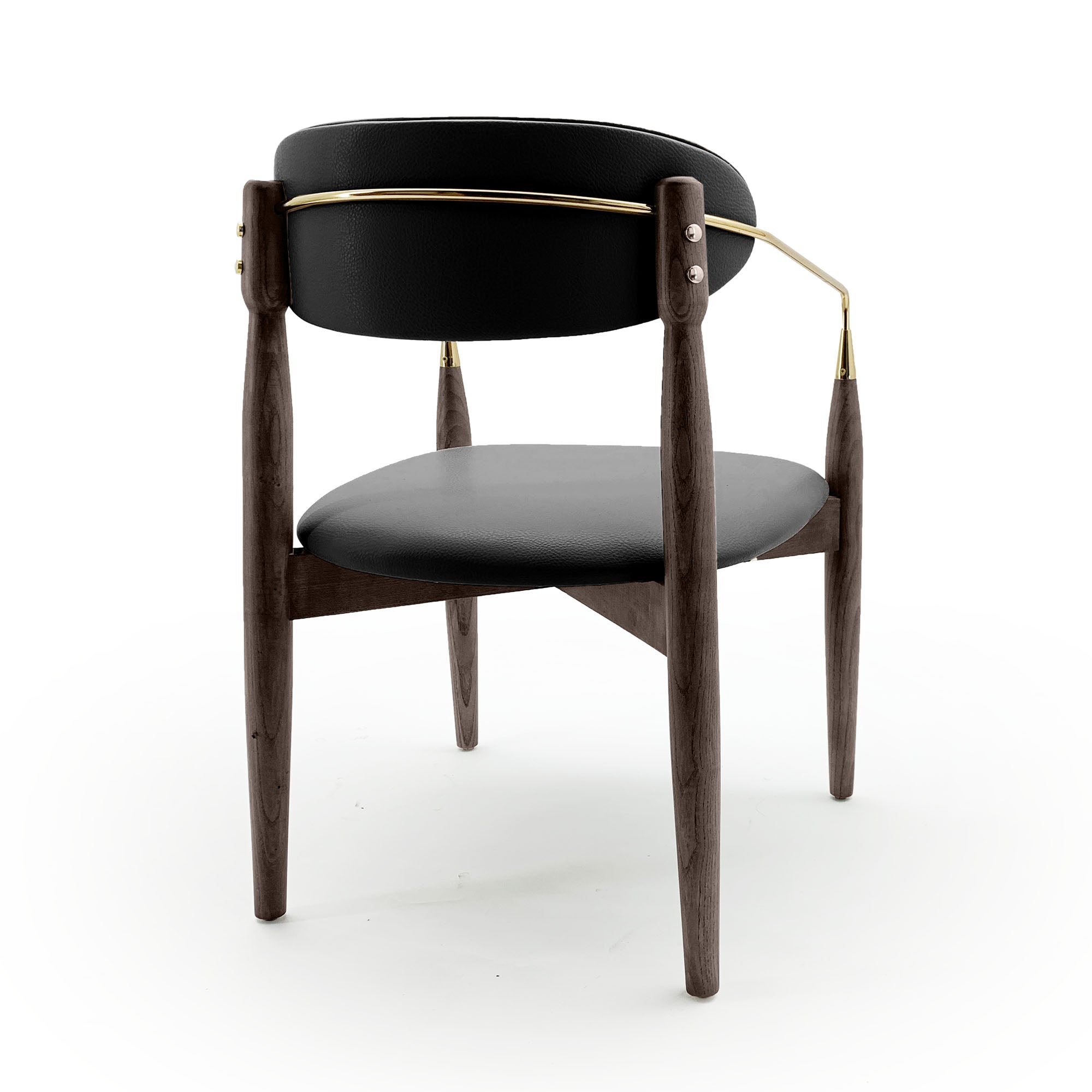 Monet Leather Chair Mon001-Walnut(0705)