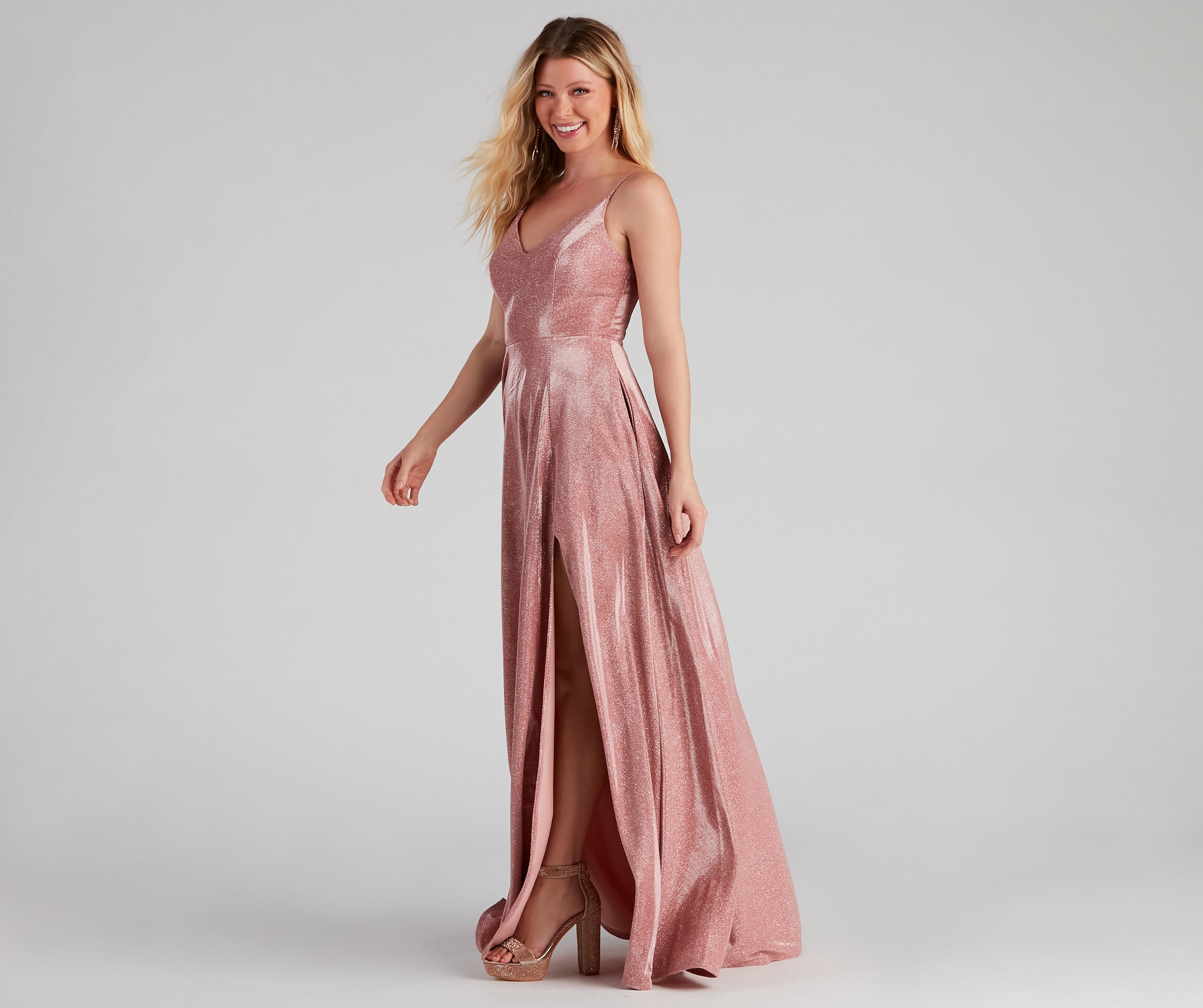 Noelle Formal Woven Glitter Ball Gown