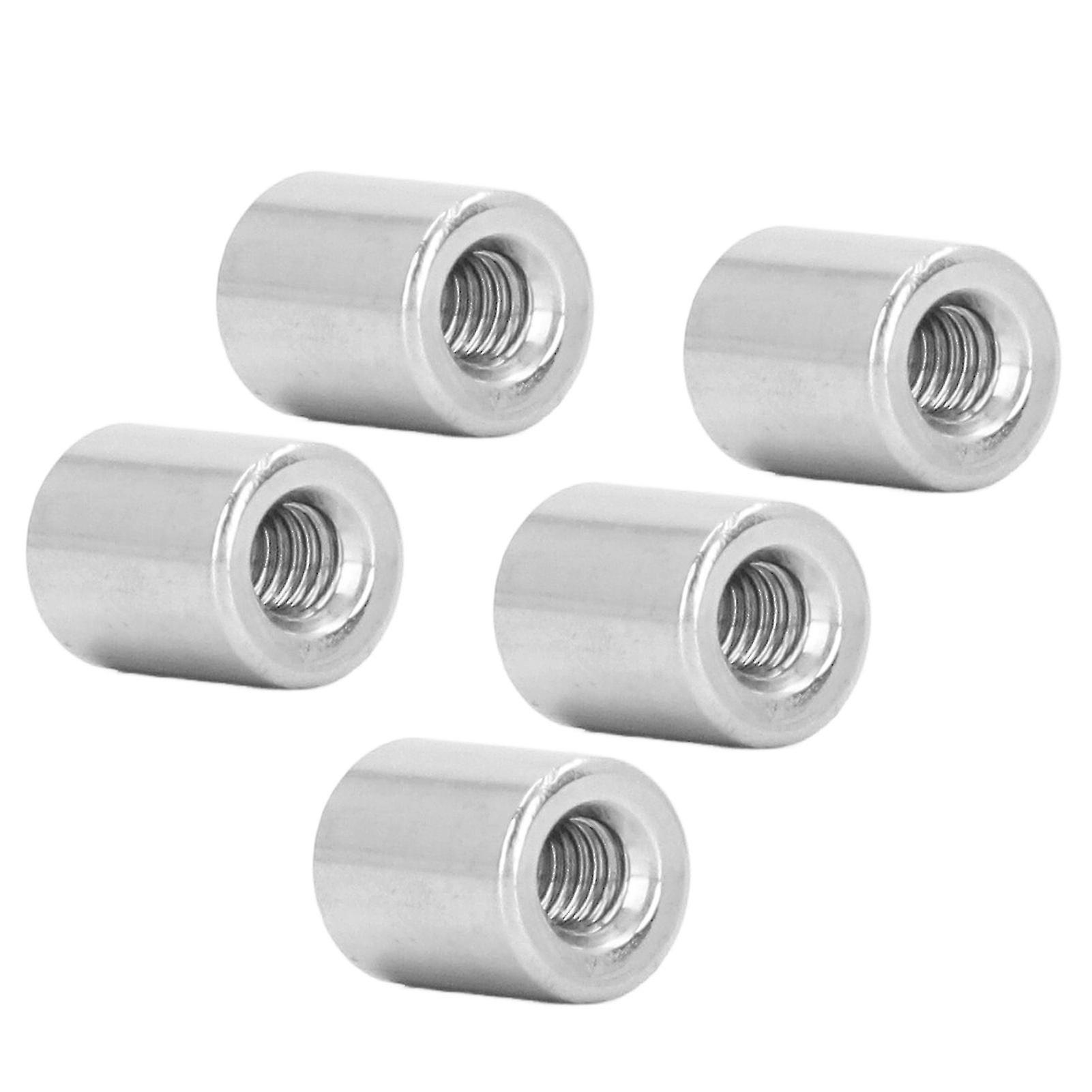 50Pcs M4 Female Thread Coupling Nut Rugged Stainless Steel Maintenance Cylindrical Coupling Nut Kit