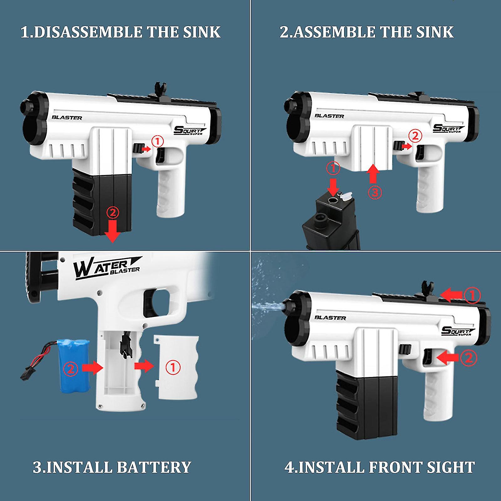 Electric Water Gun For Kids Adults， Automatic Squirt Guns Water Blaster Gun Toys
