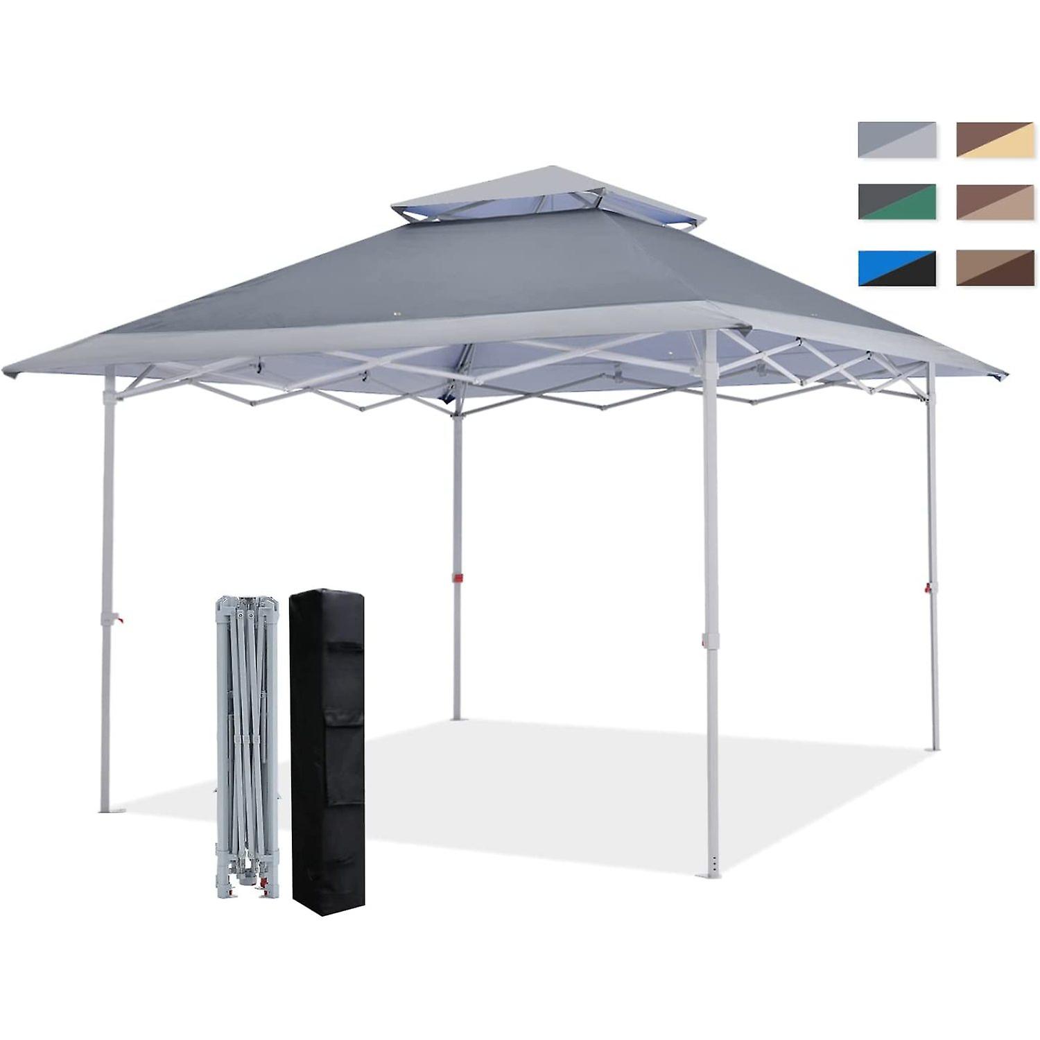 13x13ft Pop Up Canopy Tent Instant Folding Shelter 169 Square Feet Large Outdoor Sun Protection Shade(grey)