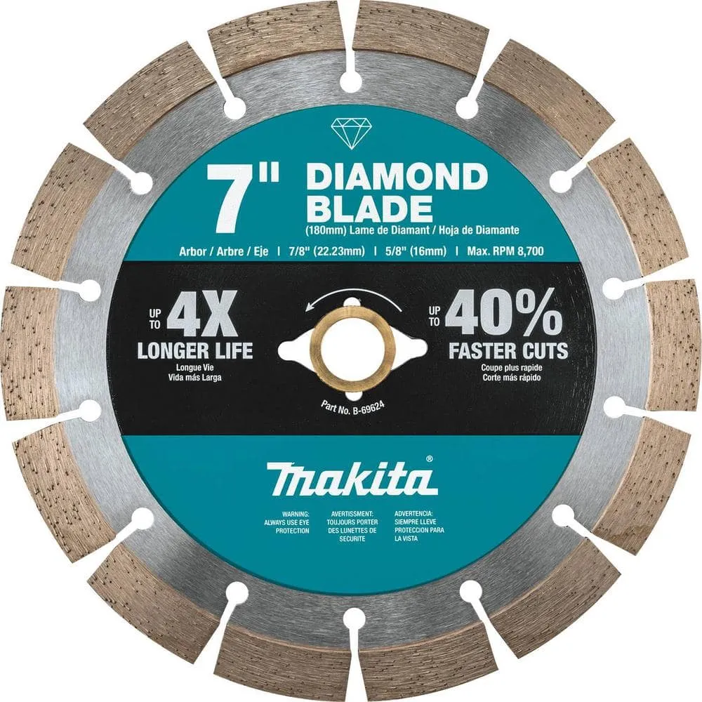 Makita 7 in. Segmented Rim Diamond Blade for General Purpose B-69624