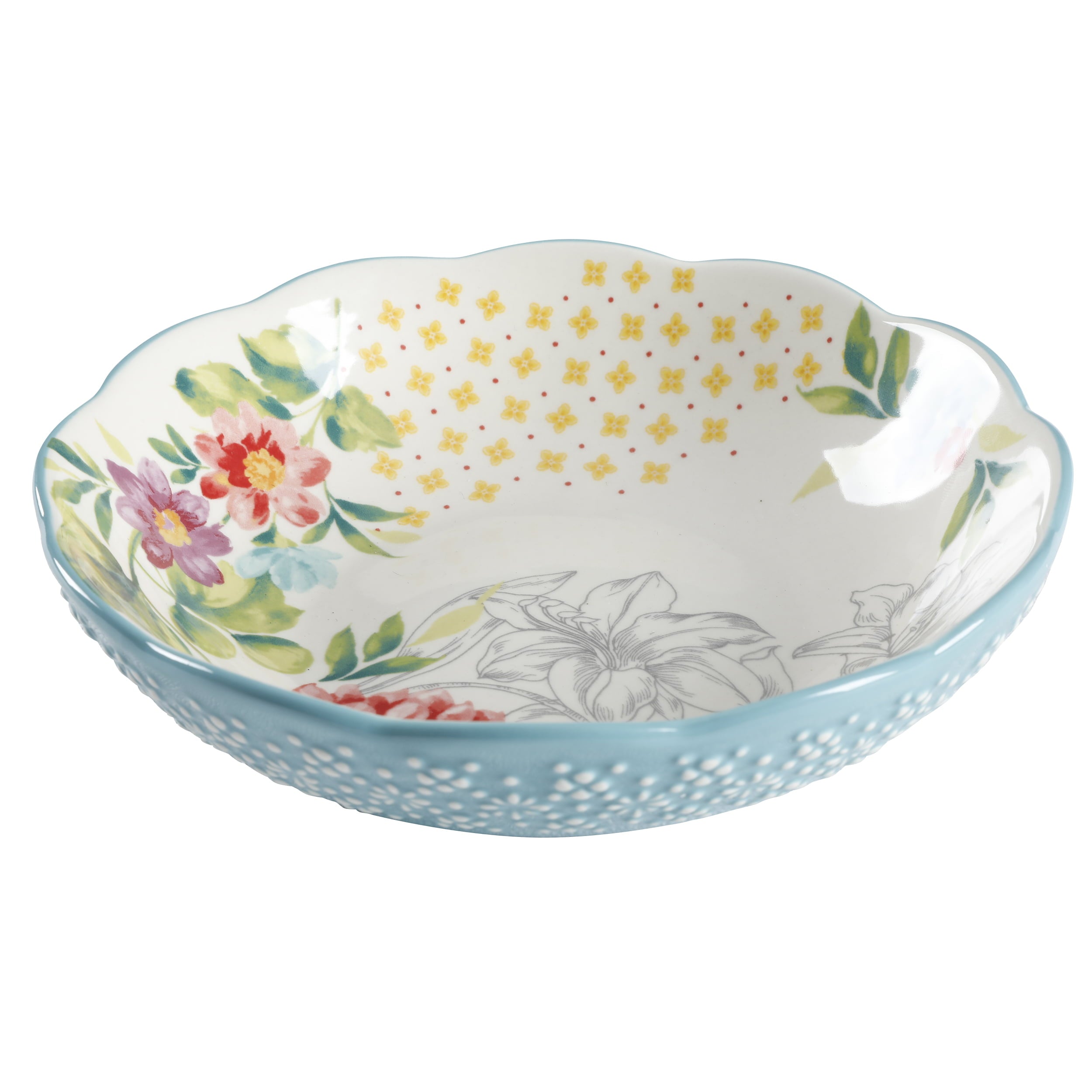 The Pioneer Woman Blooming Bouquet 7.5-Inch Pasta Bowl