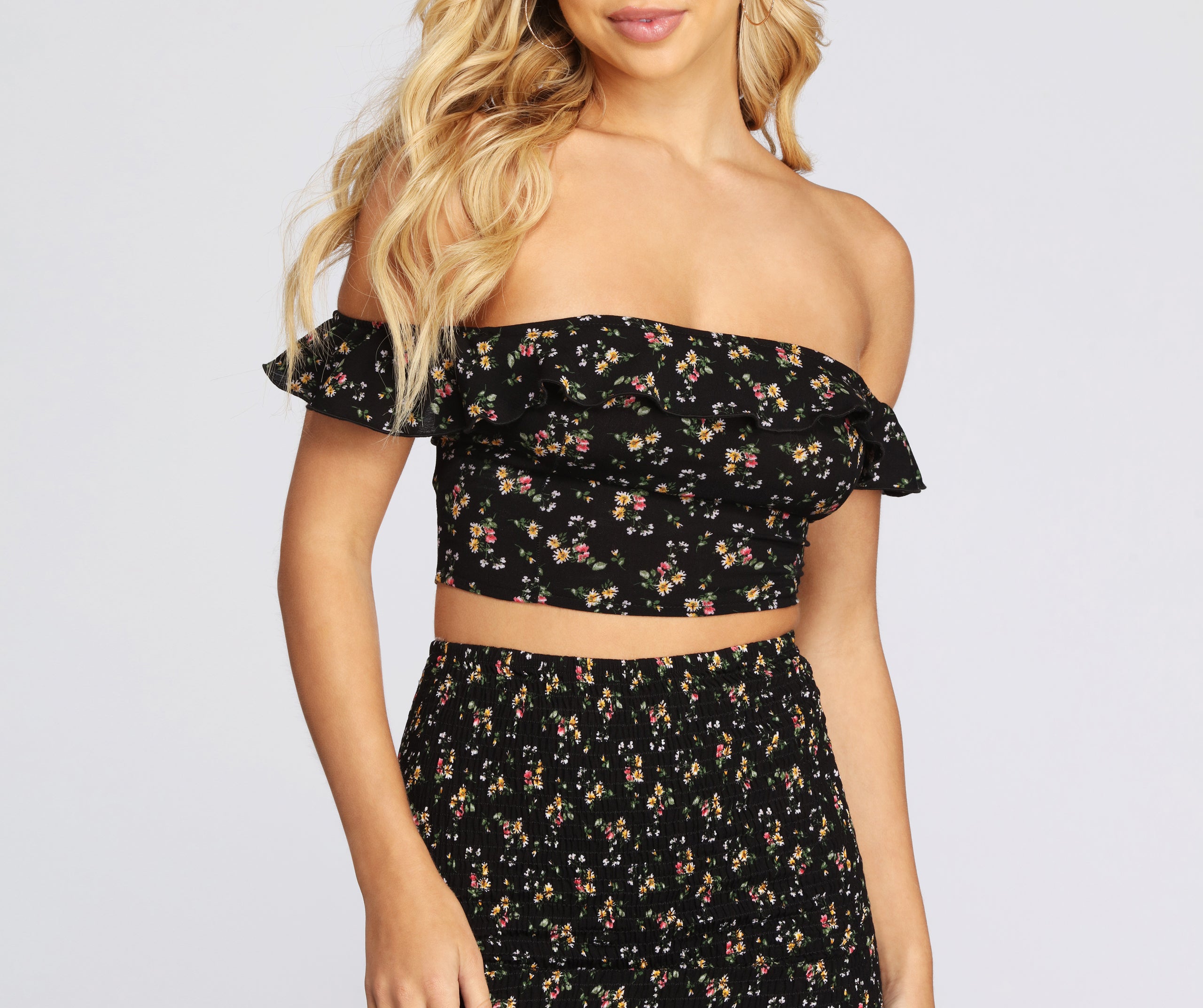 Darling Ditsy Floral Crop Top