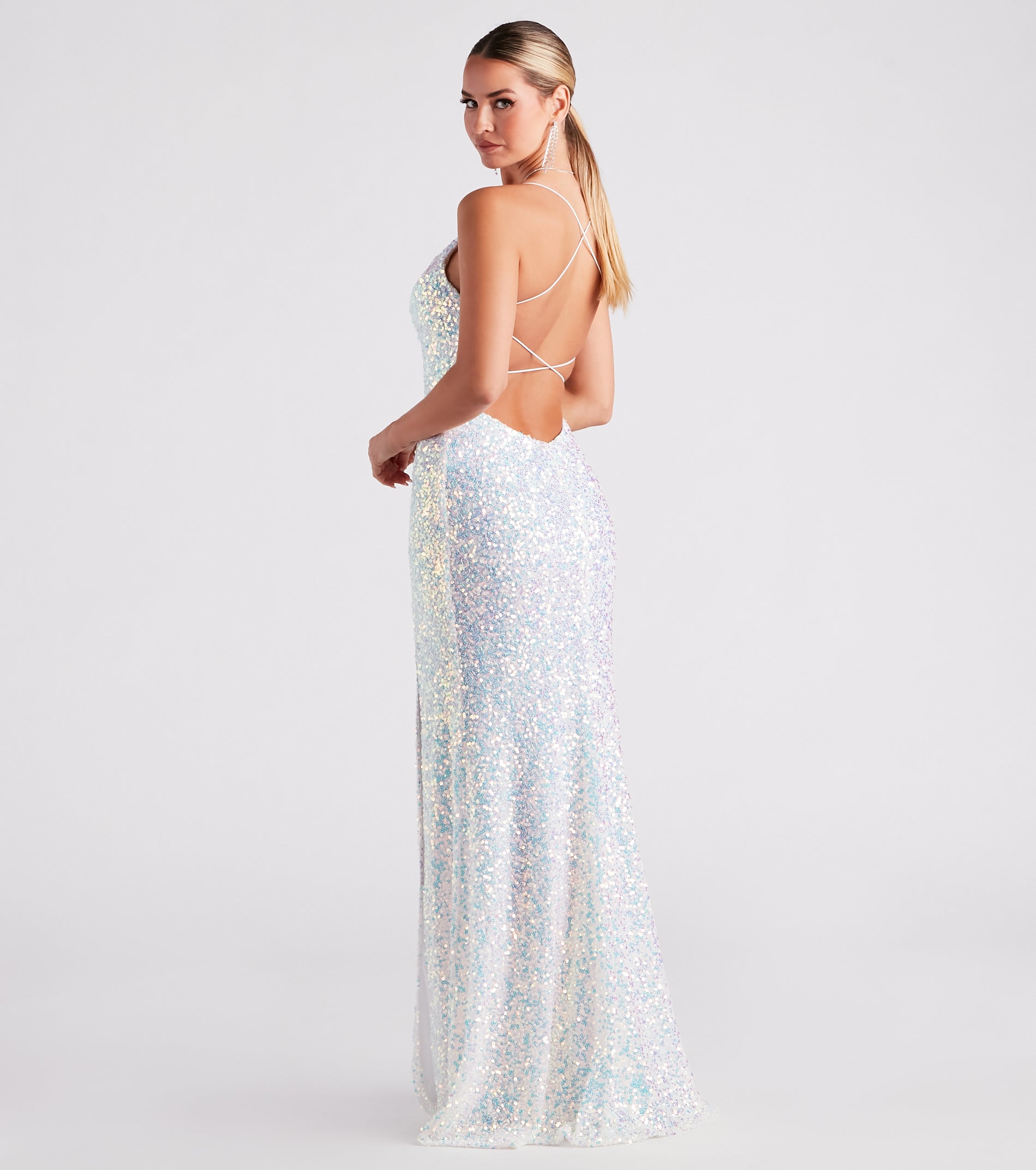 Adeline Formal Sequin Strappy Mermaid Dress