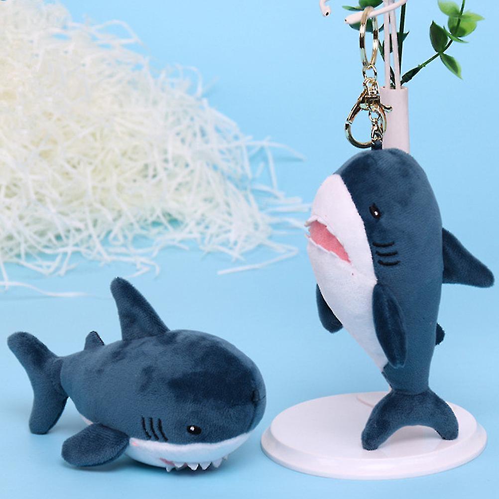 15cm Cute Mini Shark Plush Key Chain Pendant Toys Soft Cartoon Shark Stuffed Doll Backpack Keychain Bag Pendant