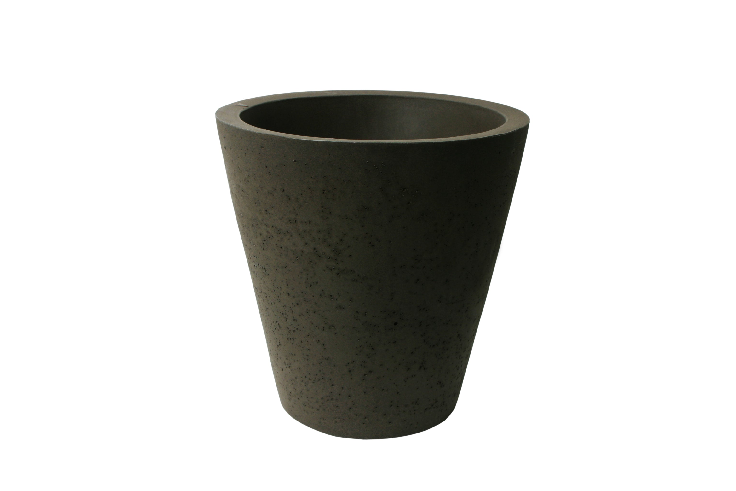 Algreen Crete Planter, Self-Watering Planter, 16.5-In. Height by 16-In., Concrete Texture, Brownstone