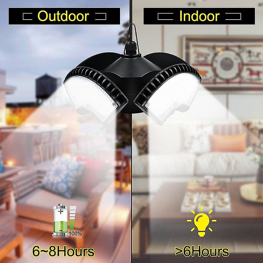 Solar Pendant Lights Solar Powered Shed Light With Remote Control 138led 800lm Ip65 Waterproof Outdoor Indoor Garden Solar Lamp