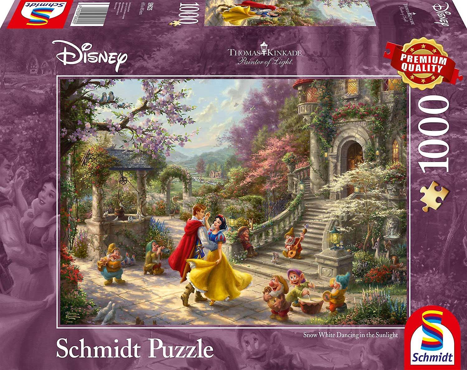 Schmidt Kinkade: Disney， Snow White Dancing with the Prince Jigsaw Puzzle (1000 pieces)