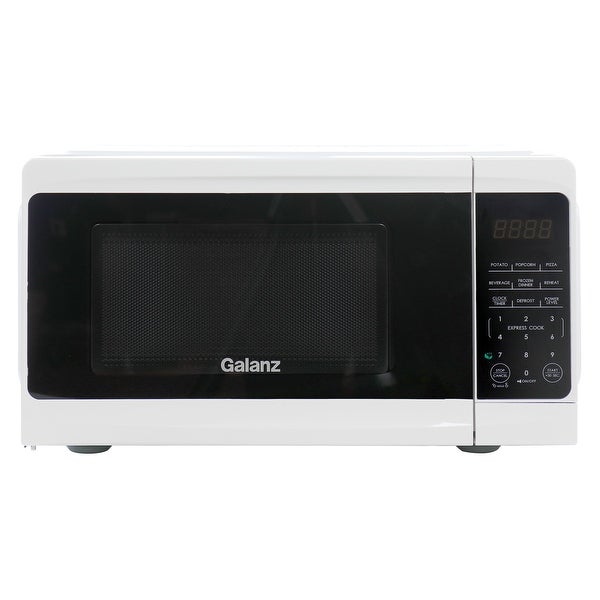0.7 cu ft 700W Countertop Microwave Oven in White with One Touch Express Cooking - - 37856817
