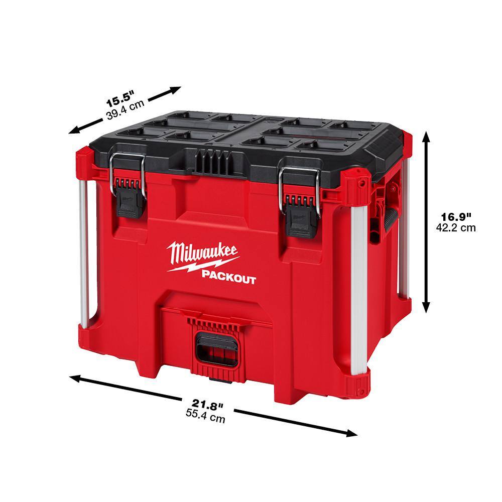 Milwaukee PACKOUT 22 in. 2-Drawer and XL Tool Box