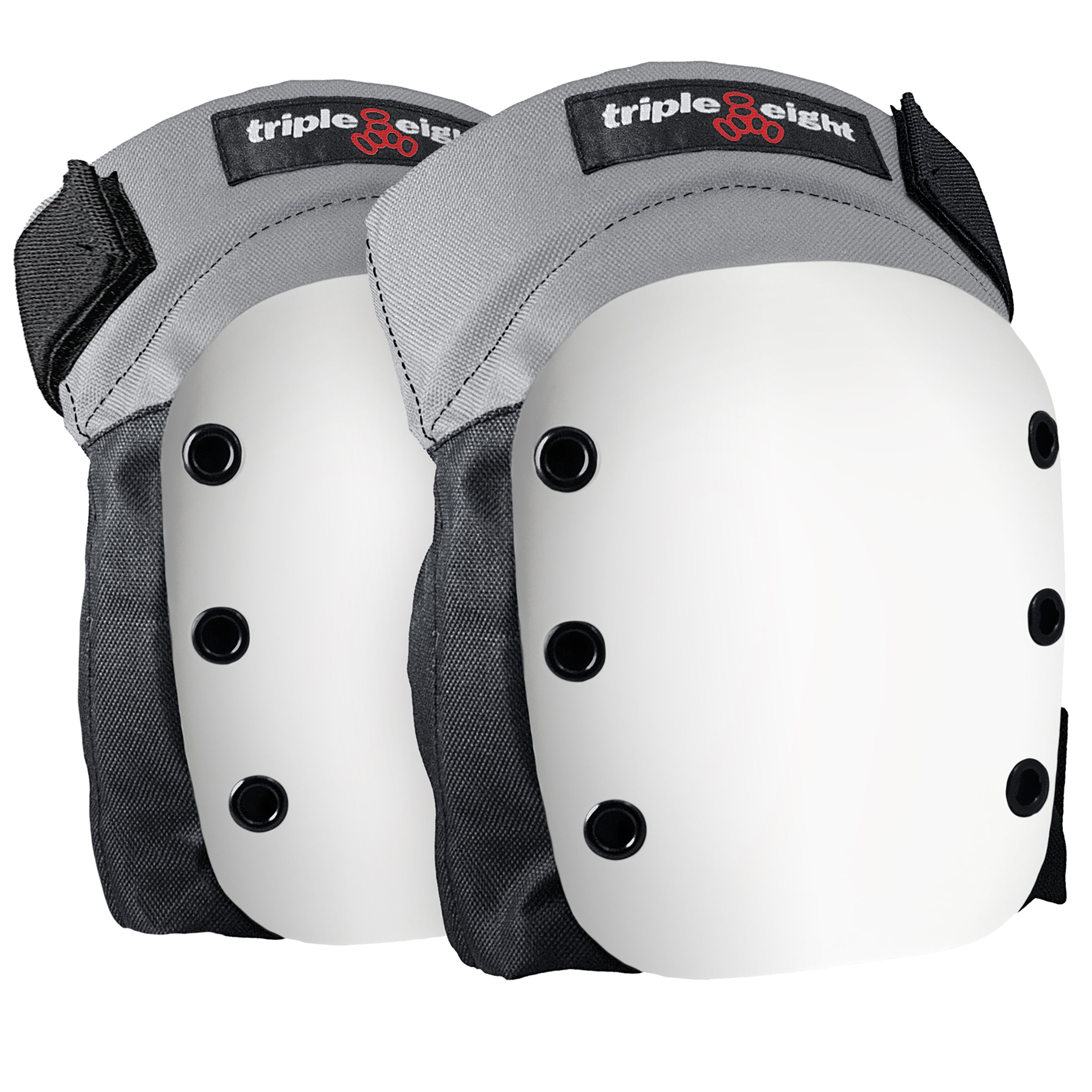 Street Knee Pads - Grey With White Cap