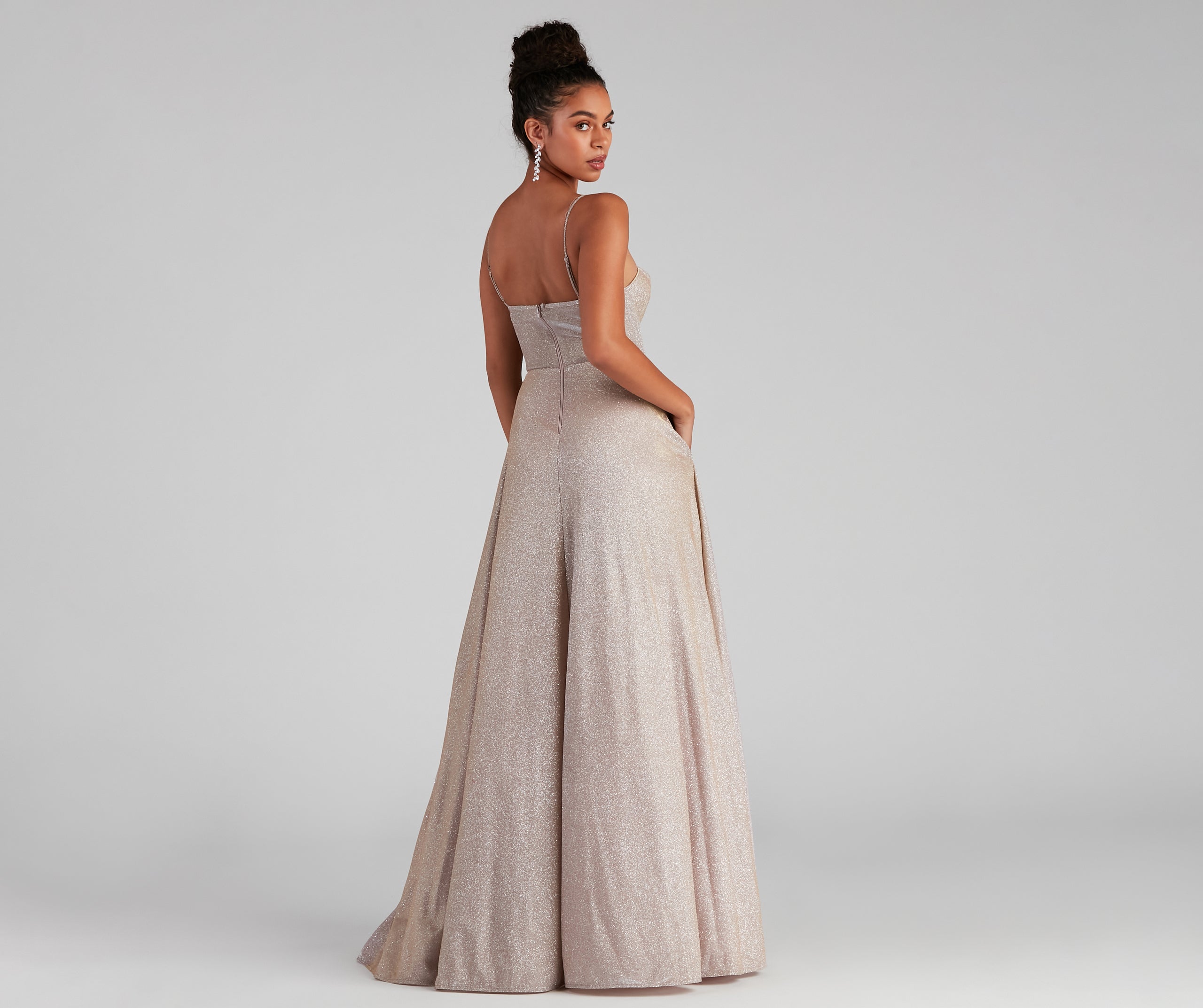 Denice Corset A-Line Wrap Formal Dress
