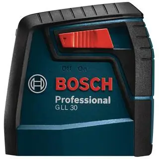 Bosch 30 ft. Cross Line Laser Level Self Leveling with 360 Degree Flexible Mounting Device and Carrying Pouch GLL 30 S