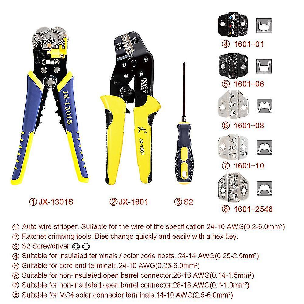 Naiwang Paron Jx-d5301s Crimping Tool Professional Wire Crimper Multi-tool Wire Stripper Cutting Pliers Cable Cutter Tools Set
