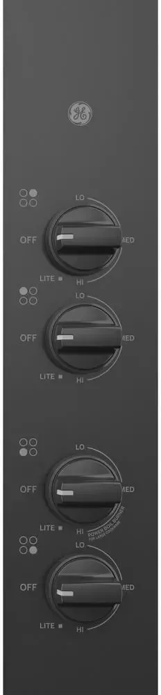 GE 30 Inch Gas Cooktop with 4 Burners - Black