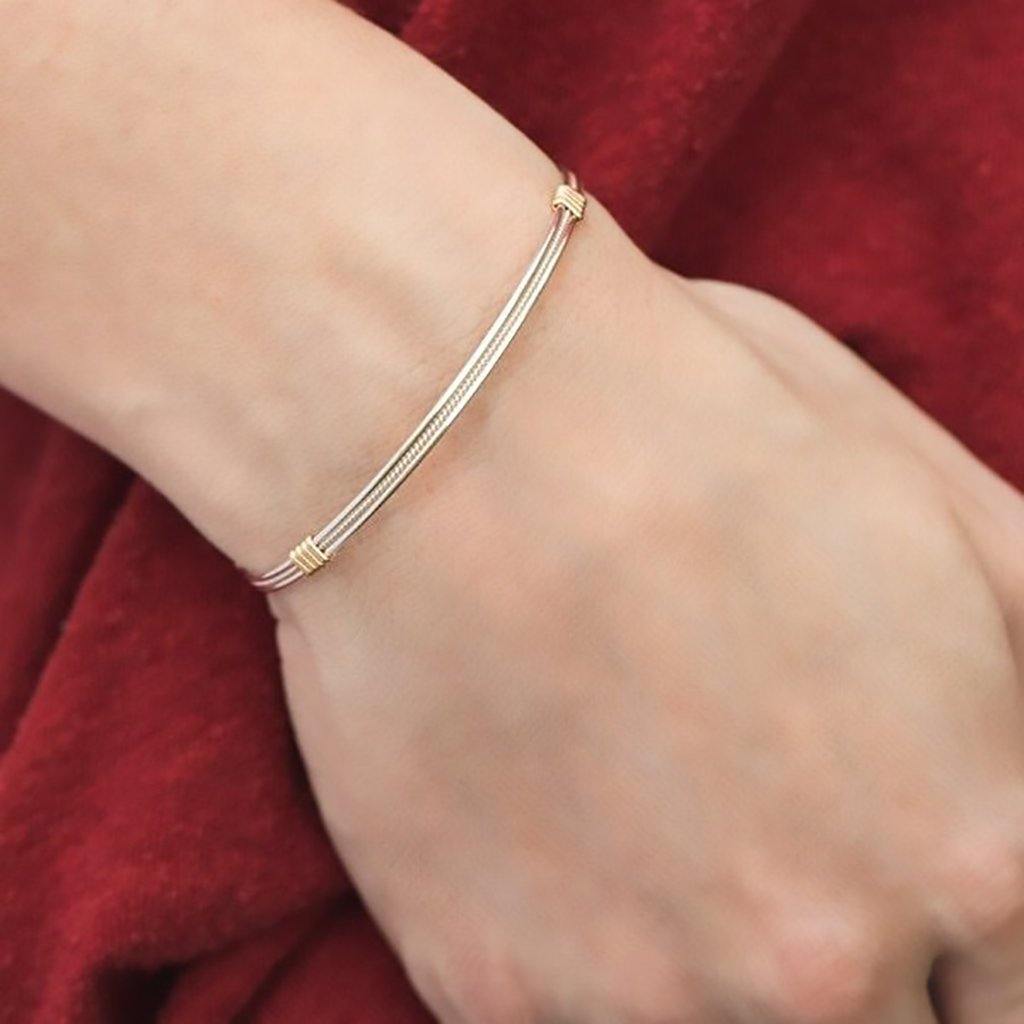 Ronaldo Jewelry  Be Kind Bracelet - Made with 14K Gold and Argentium Silver