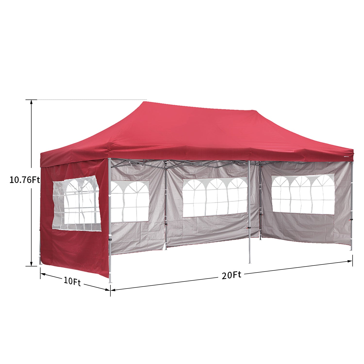 Ainfox 20' x 10' Red Instant Outdoor Canopie