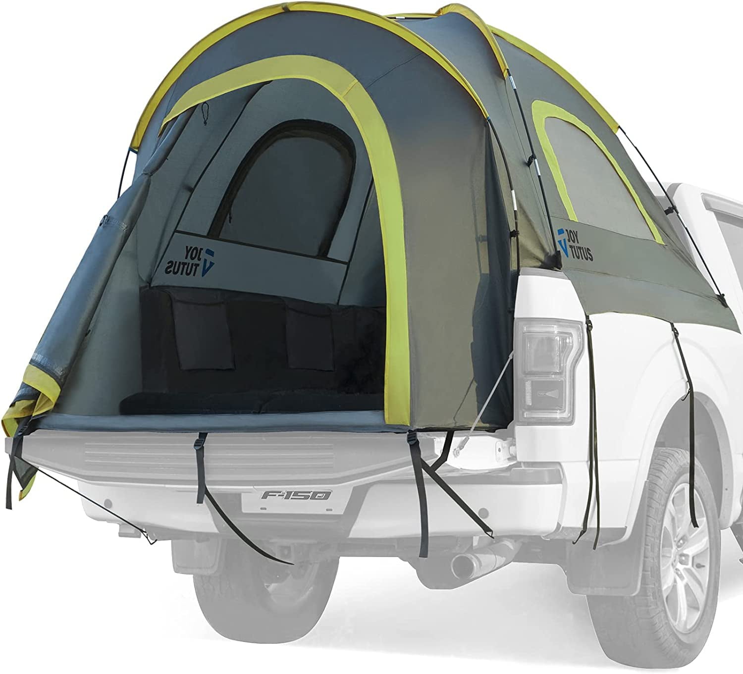 JOYTUTUS Truck Tent 6.5in Truck Bed Tent ，Full Size Pickup Tent，Waterproof Truck Camper，2-Person Capacity， Easy To Setup for Camping，Hiking，Fishing，Green