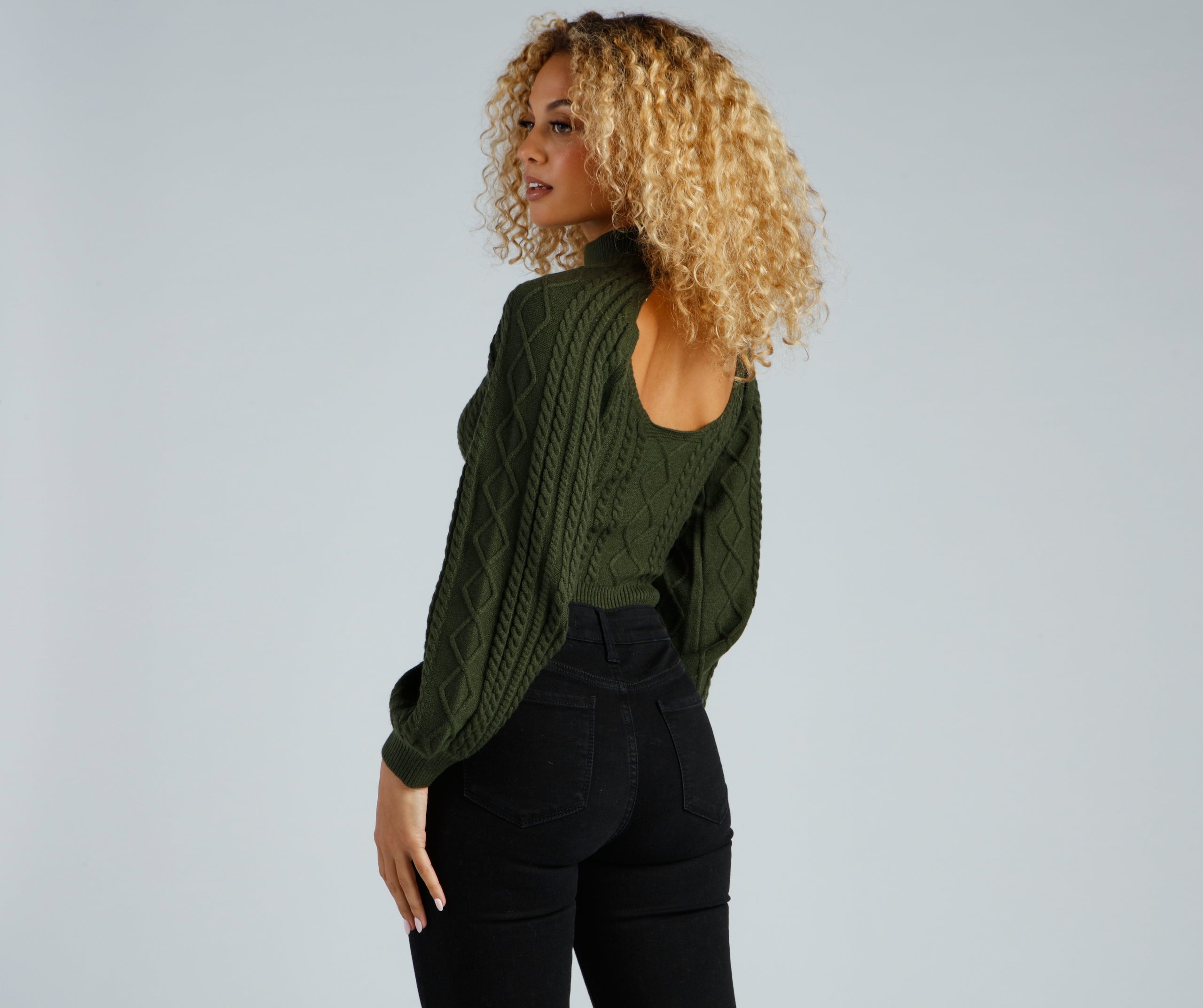 Autumn Harvest Mock Neck Sweater Top