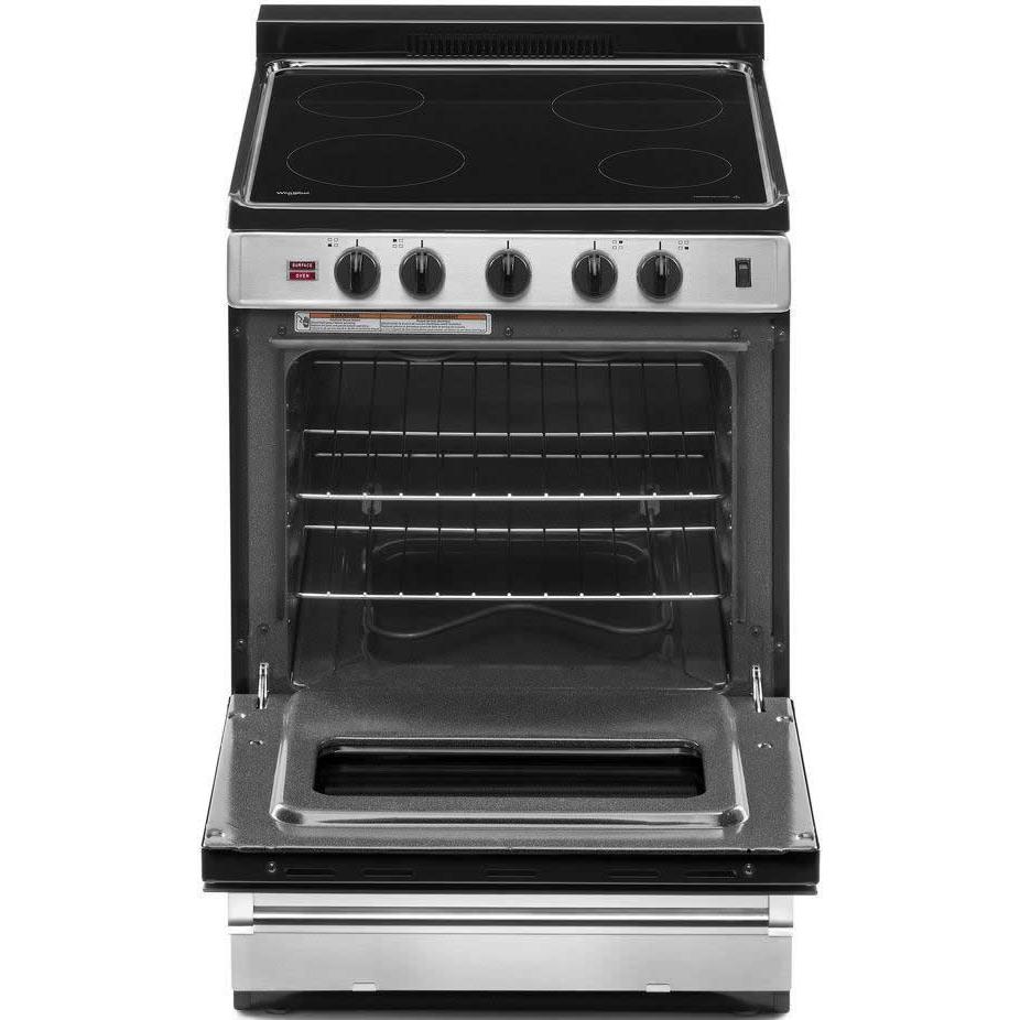 24-inch Freestanding Electric Range with Upswept SpillGuard™ Cooktop WFE500M4HS