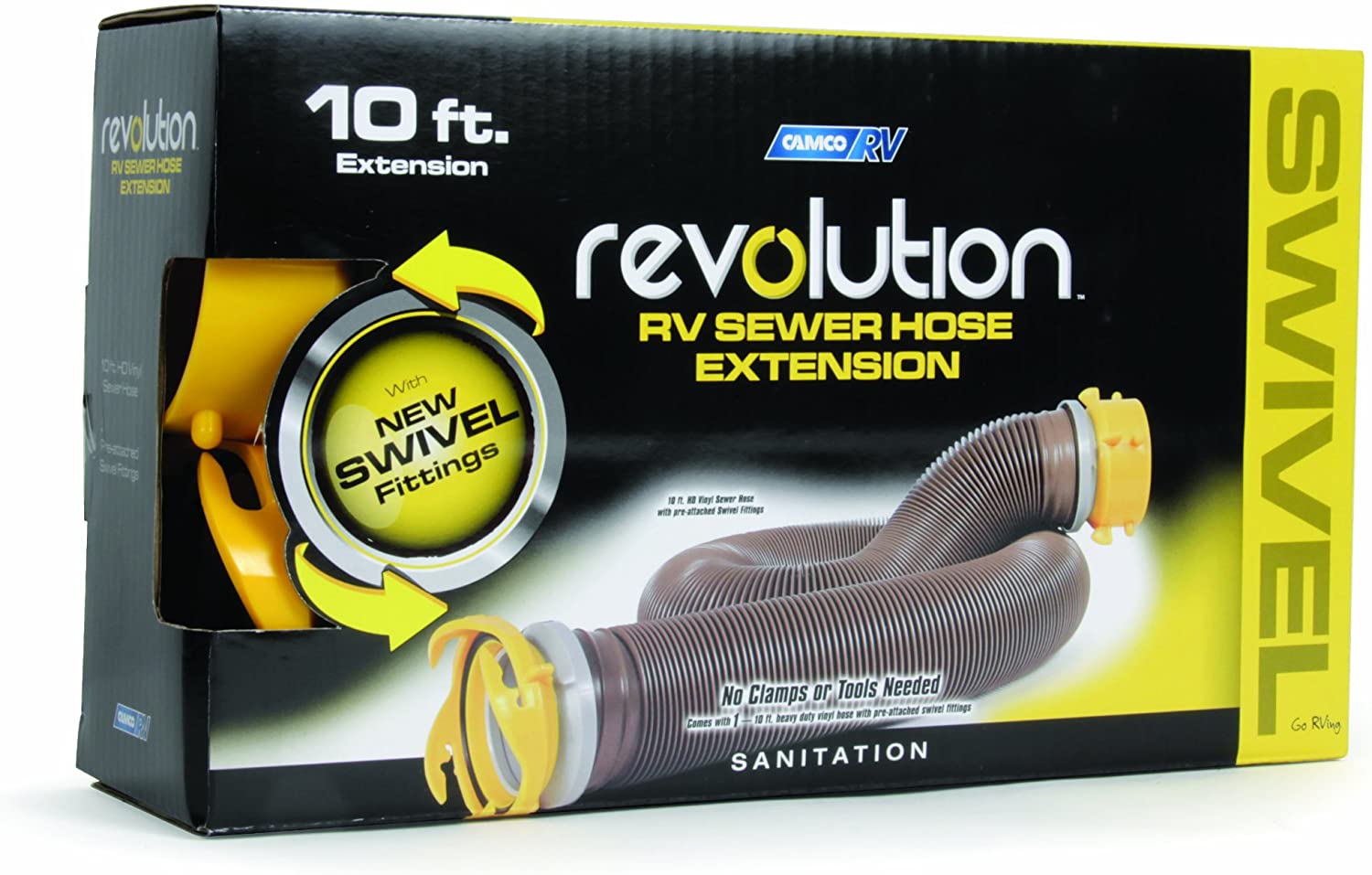 Camco 39623 Revolution 10' Sewer Hose Extension， Brown