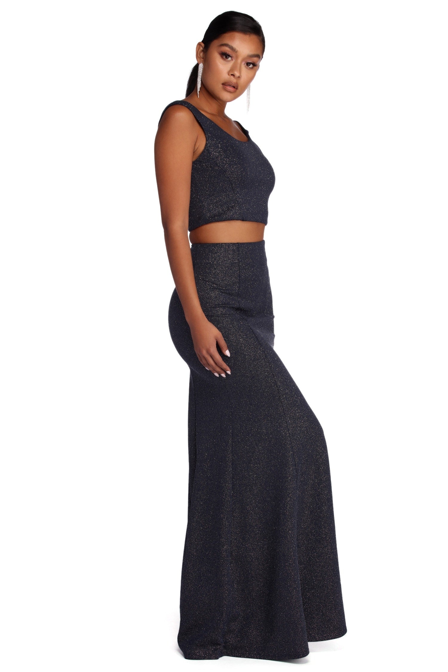 Mariah Glitter Two Piece Dress