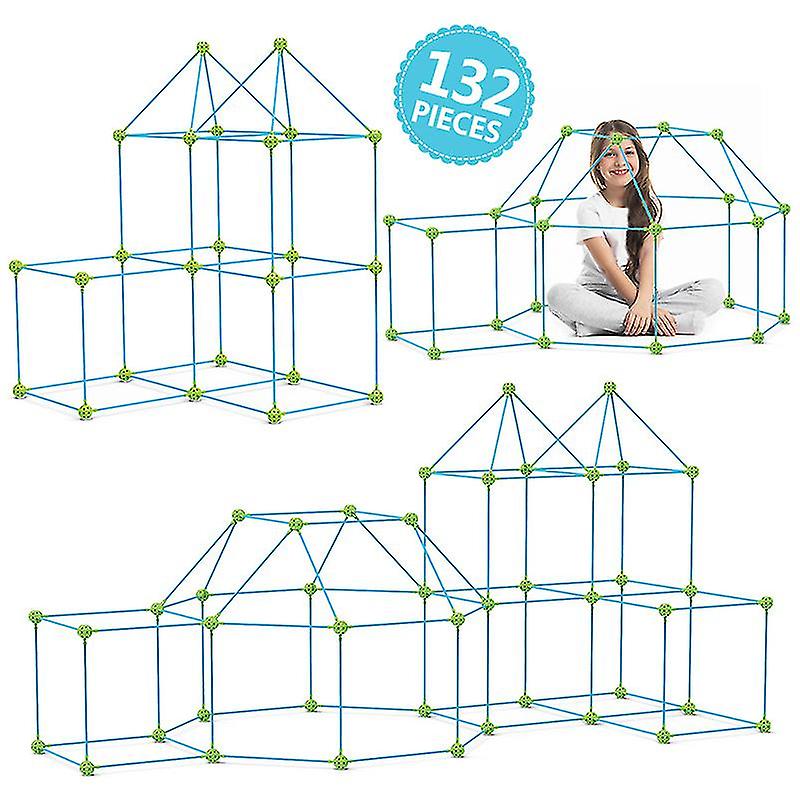 Fort Building Kit For Kids，construction Stem Toys For Boys And Girls，build A Fort，glow Fort Building Set For Kids 4-11，outdoor And Indoor Fort