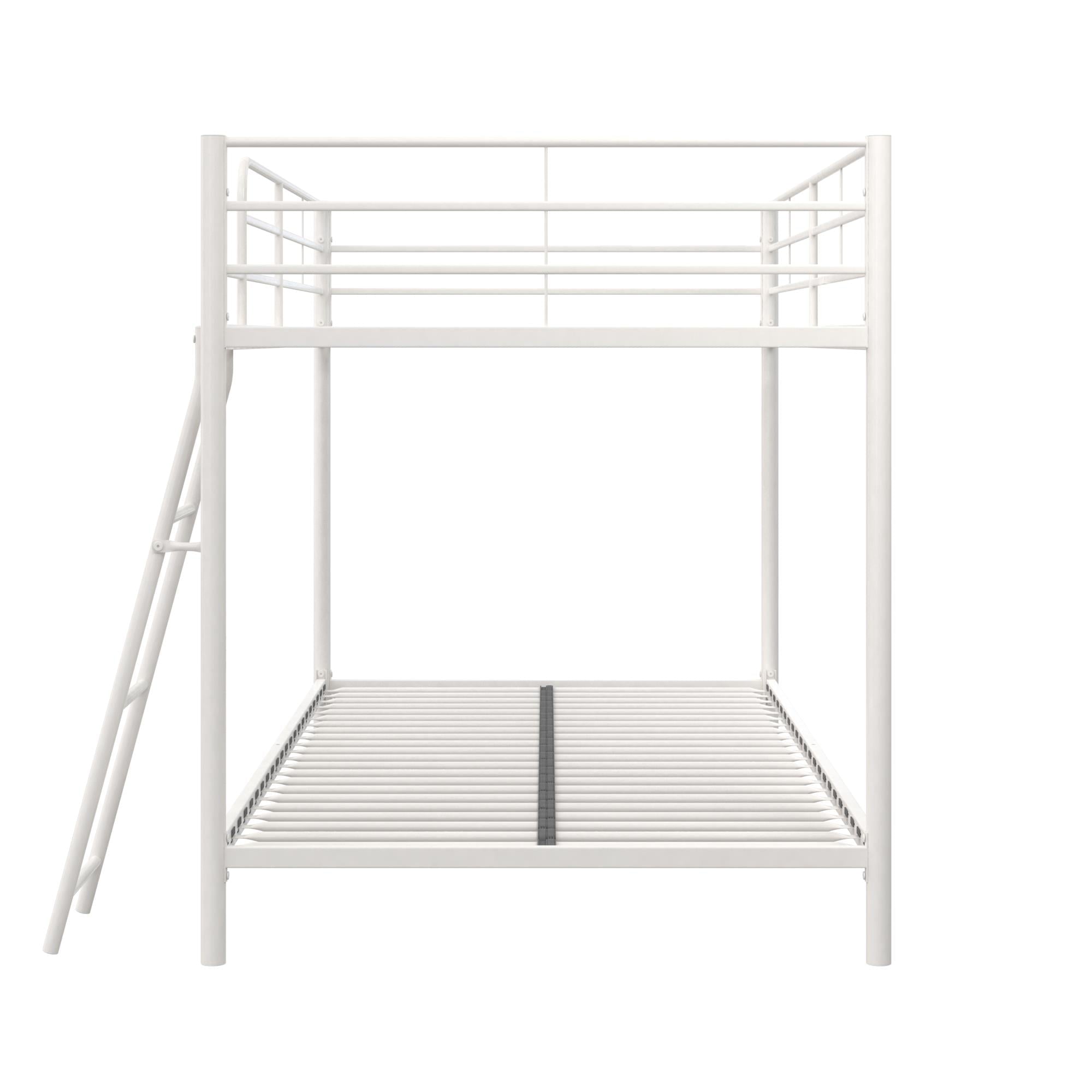 Mainstays Small Space Junior Twin over Twin Metal Bunk Bed, Off White