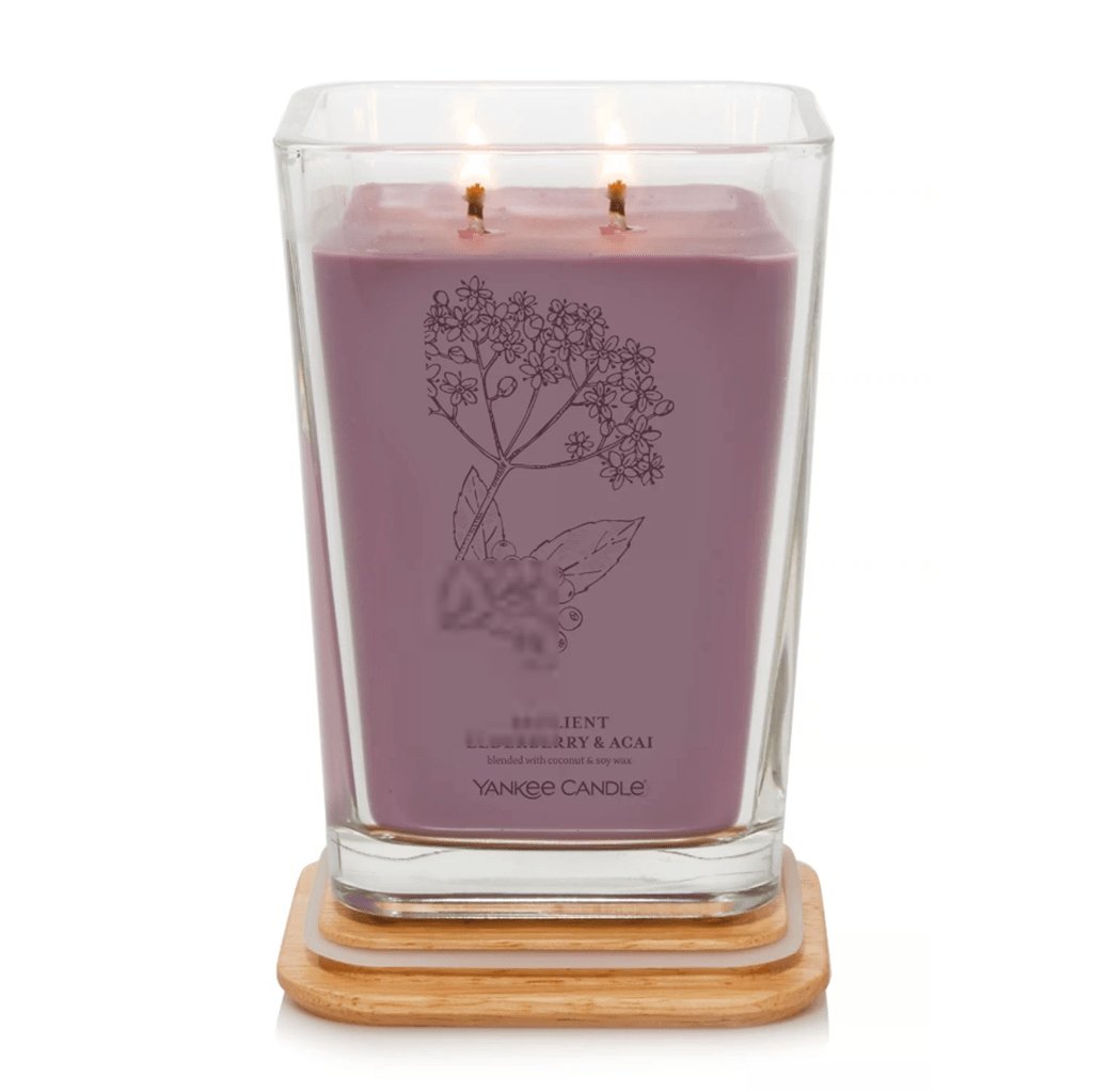 Yankee Candle  Well Living Collection - Large Square Candle in Resilient Elderberry & Acai
