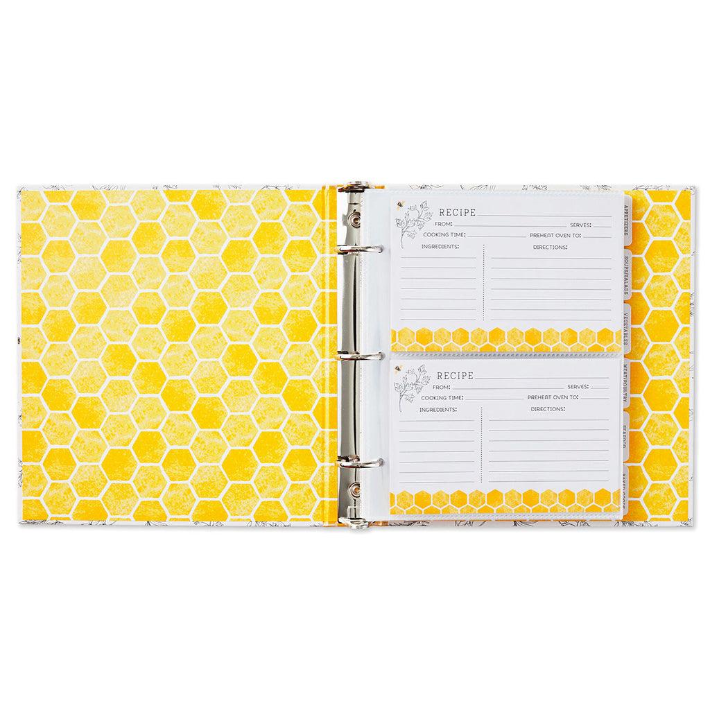 Hallmark  Yellow Honeycomb Recipe Organizer Book