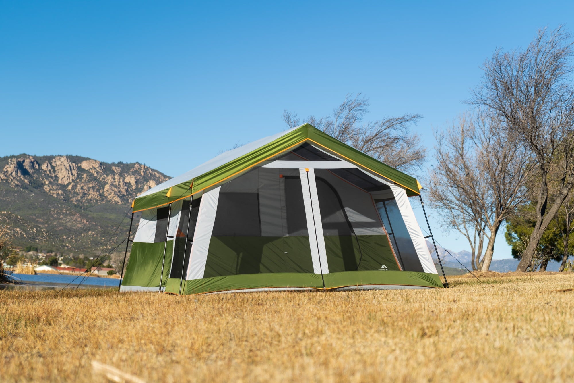Ozark Trail 8-Person Family Cabin Tent 1 Room with Screen Porch, Green