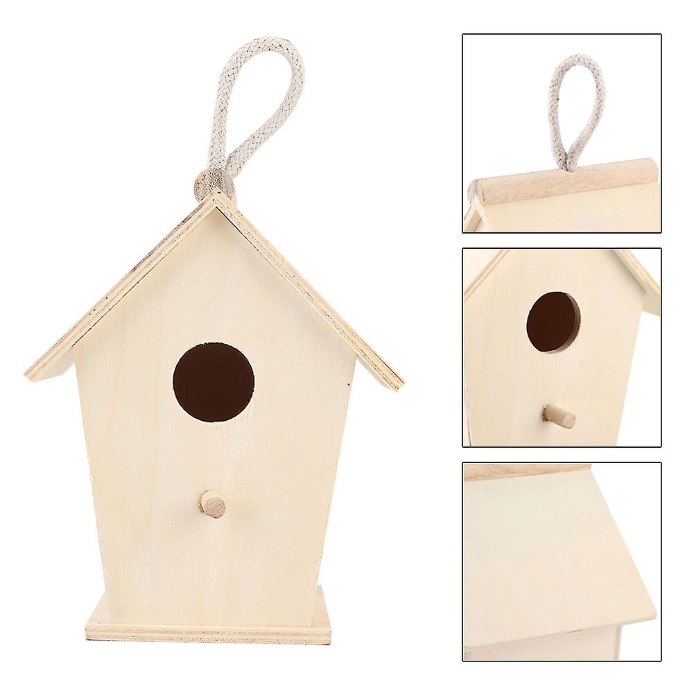 Wooden Bird Warm Breeding Box Outdoor Hanging Wood Bird House Cage Pet Supplies For Budgerigar