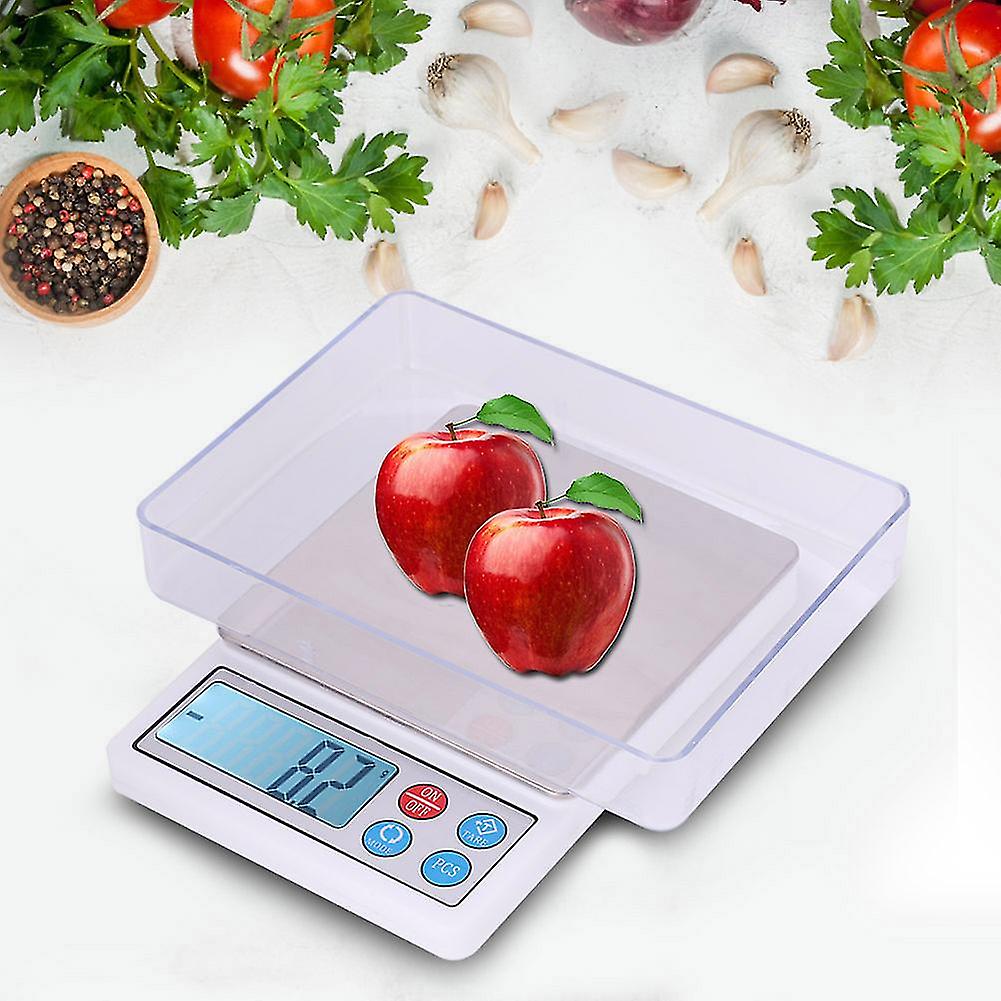 High Precision LCD Display Digital Electronic Kitchen Scale for Food Fruit Weighing(3000g/0.1g)