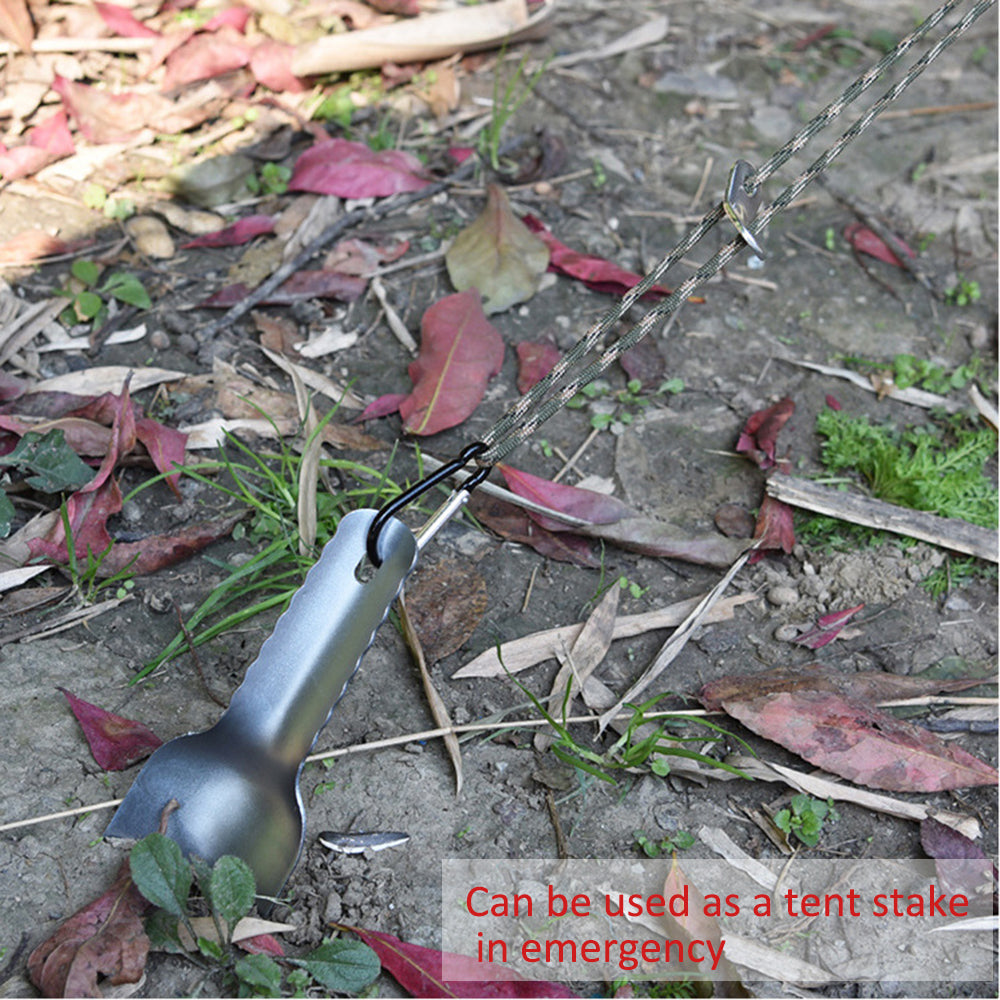 Vistreck 6.1 Inch Lightweight Aluminum Alloy Hand Shovel Trowel for Camping Hiking Backpacking Gardening