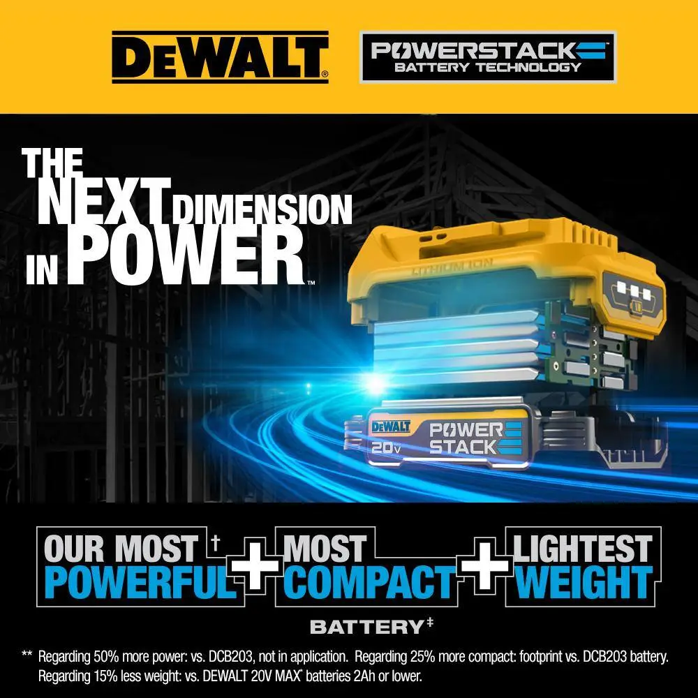 DEWALT ATOMIC 20V MAX Brushless Cordless Compact 12 in. DrillDriver and 20V POWERSTACK Compact Battery Kit DCD708BWP034C