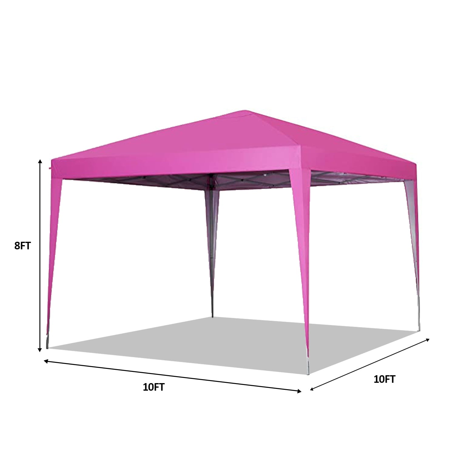 Wesfital 10x10 Ft Outdoor Pop Up Canopy Tent Instant Shelter Pop-Up Sun Camping Tent, Pink