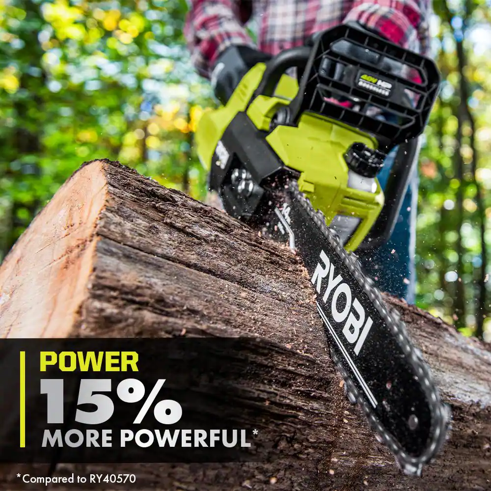 RYOBI RY405010BTL 40V HP Brushless 14 in. Cordless Battery Chainsaw (Tool Only)