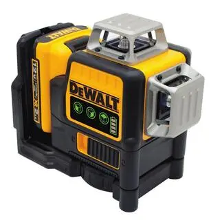 DEWALT 12V MAX Lithium-Ion 100 ft. Green Self-Leveling 3-Beam 360 Degree Laser Level with 2.0Ah Battery Charger and Case DW089LG