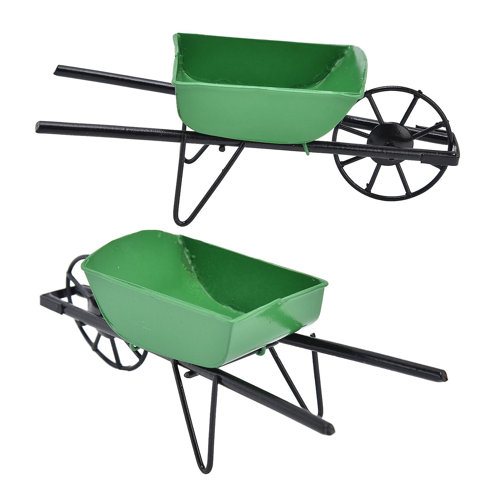 1:12 Dollhouse Miniature Wheelbarrow Fairy Tale Garden Cart Dollhouse Furniture Accessories Garden Tool