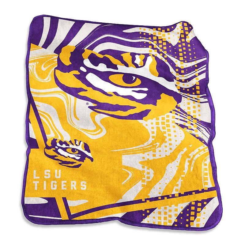 LSU Tigers 50 x 60 Swirl Raschel Throw Blanket