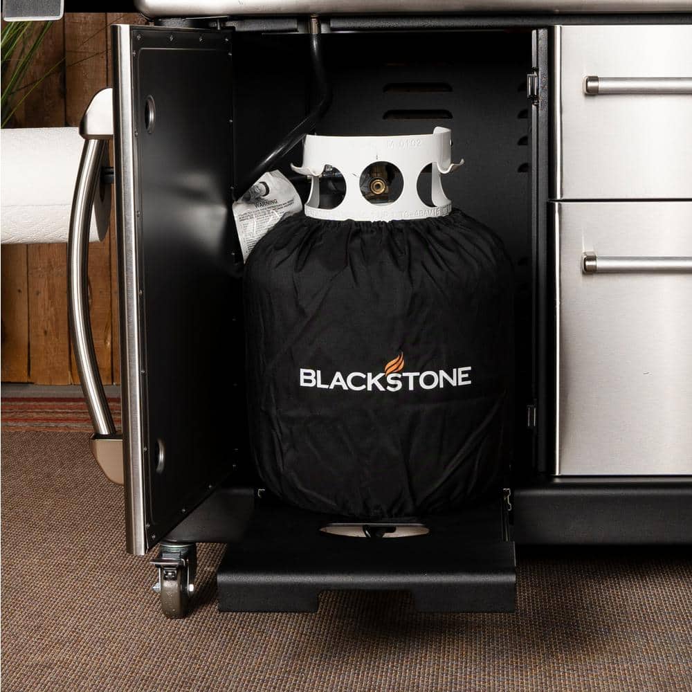 Blackstone 36 in. 4-Burner Propane Griddle in Stainless Steel with Hood 1902